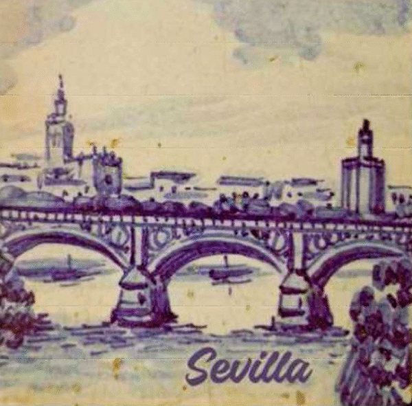 Azulejo Azul Sevilla 2025SEV2