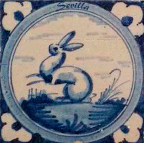 Azulejo azul Olambrillas 2025olamb03