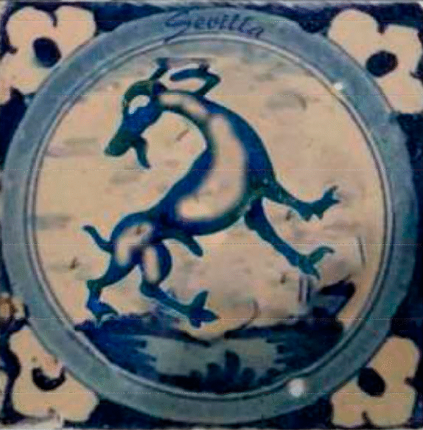 Azulejo azul Olambrillas 2025olamb06