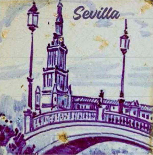 Azulejo Azul Sevilla 2025SEV3